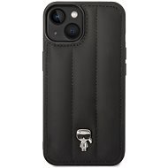 Karl Lagerfeld Quilted Puffy Ikonik Logo iPhone 14 hátlap tok - fekete - Telefon tok