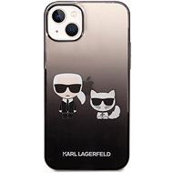 Karl Lagerfeld Gradient Karl and Choupette Back Cover for iPhone 14 Plus Black - Phone Cover