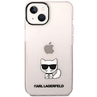 Karl Lagerfeld Choupette Logo Rückwand für iPhone 14 Plus Rosa - Handyhülle