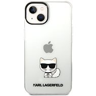 Karl Lagerfeld Choupette Logo Back Cover für iPhone 14 Plus Transparent - Handyhülle