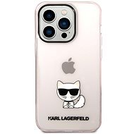 Karl Lagerfeld Choupette Logo hátlap iPhone 14 Pro Max Pink készülékhez - Telefon tok
