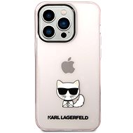 Karl Lagerfeld Choupette Logo Back Cover for iPhone 14 Pro Pink - Phone Cover