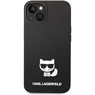 Karl Lagerfeld Liquid Silicone Choupette iPhone 14 fekete hátlap tok - Telefon tok