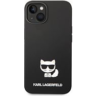 Karl Lagerfeld Liquid Silicone Choupette iPhone 14 Plus fekete hátlap tok - Telefon tok