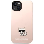 Karl Lagerfeld Liquid Silicone Choupette Back Cover for iPhone 14 Pink - Phone Cover