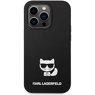 Karl Lagerfeld Liquid Silicone Choupette Back Cover for iPhone 14 Pro Black - Phone Cover