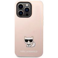 Karl Lagerfeld Liquid Silicone Choupette Back Cover for iPhone 14 Pro Max Pink - Phone Cover