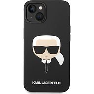 Karl Lagerfeld Liquid Silicone Karl Head Back Cover für iPhone 14 Plus Schwarz - Handyhülle