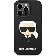 Karl Lagerfeld Liquid Silicone Karl Head Back Cover for iPhone 14 Pro Black - Phone Cover