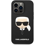 Karl Lagerfeld Liquid Silicone Karl Head Back Cover for iPhone 14 Pro Max Black - Phone Cover