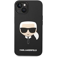 Karl Lagerfeld MagSafe Compatible Cover Liquid Silicone Karl Head für iPhone 14 Plus Schwarz - Handyhülle