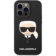 Karl Lagerfeld MagSafe Compatible Cover Liquid Silicone Karl Head für iPhone 14 Pro Schwarz - Handyhülle