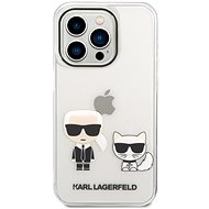 Karl Lagerfeld PC/TPU Ikonik Karl and Choupette Back Cover for iPhone 14 Pro Transparent - Phone Cover