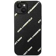 Karl Lagerfeld PU Grained Leather Logomania Back Cover for iPhone 14 Black - Phone Cover