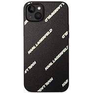 Karl Lagerfeld PU Grained Leather Logomania hátlap iPhone 14 Plus Black készülékhez - Telefon tok