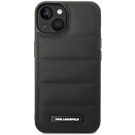 Karl Lagerfeld Quilted Puffy Metal Logo Back Cover für iPhone 14 Black - Handyhülle