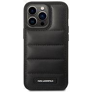Karl Lagerfeld Quilted Puffy Metal Logo Back Cover for iPhone 14 Pro Black - Phone Cover