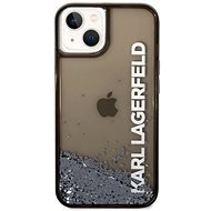 Karl Lagerfeld Translucent Liquid Glitter Back Cover für iPhone 14 Schwarz - Handyhülle