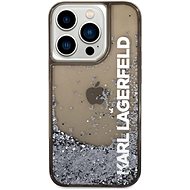 Karl Lagerfeld Translucent Liquid Glitter Back Cover for iPhone 14 Pro Max Black - Phone Cover