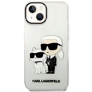 Karl Lagerfeld IML Glitter Karl and Choupette NFT Back Cover for iPhone 14 Transparent - Phone Cover