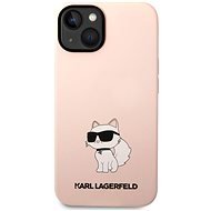Karl Lagerfeld Liquid Silicone Choupette NFT iPhone 14 rózsaszín hátlap tok - Telefon tok