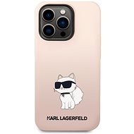 Karl Lagerfeld Liquid Silicone Choupette NFT Back Cover for iPhone 14 Pro Pink - Phone Cover