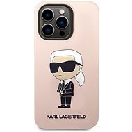 Karl Lagerfeld Liquid Silicone Ikonik NFT Back Cover für iPhone 14 Pro - Pink - Handyhülle
