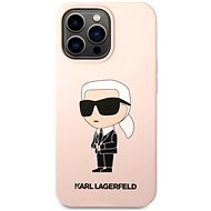 Karl Lagerfeld Liquid Silicone Ikonik NFT Zadný Kryt pre iPhone 13 Pro Pink - Kryt na mobil