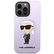 Karl Lagerfeld Liquid Silicone Ikonik NFT Back Cover for iPhone 14 Pro Max Purple - Phone Cover