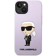 Karl Lagerfeld Liquid Silicone Ikonik NFT Back Cover für iPhone 14 Plus - Purple - Handyhülle