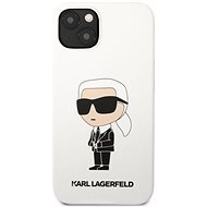 Karl Lagerfeld Liquid Silicone Ikonik NFT Zadný Kryt pre iPhone 13 White - Kryt na mobil
