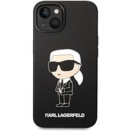 Karl Lagerfeld Liquid Silicone Ikonik NFT Back Cover für iPhone 14 Plus - Schwarz - Handyhülle