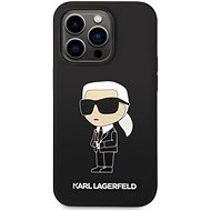 Karl Lagerfeld Liquid Silicone Ikonik NFT Back Cover für iPhone 14 Pro Max - Schwarz - Handyhülle