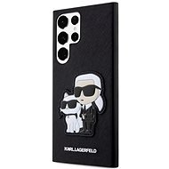 Karl Lagerfeld PU Saffiano Karl and Choupette NFT Samsung Galaxy S23 Ultra fekete hátlap tok - Telefon tok