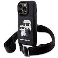 Karl Lagerfeld Saffiano Crossbody Karl and Choupette NFT Kryt pro iPhone 14 Black - Phone Cover