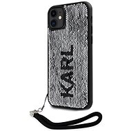 Karl Lagerfeld Sequins Reversible Zadní Kryt pro iPhone 11 Black/Silver - Phone Cover