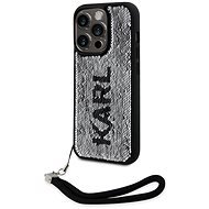 Karl Lagerfeld Sequins Reversible iPhone 14 Pro fekete/ezüst tok - Telefon tok