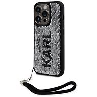 Karl Lagerfeld Sequins Reversible iPhone 14 Pro Max fekete/ezüst tok - Telefon tok