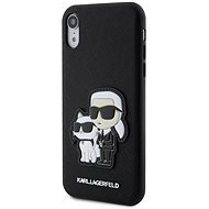 Karl Lagerfeld PU Saffiano Karl and Choupette NFT Zadní Kryt pro iPhone XR Black - Phone Cover