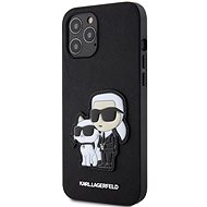 Karl Lagerfeld PU Saffiano Karl and Choupette NFT Back Cover for iPhone 12 Pro Max Black - Phone Cover