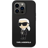 Karl Lagerfeld Liquid Silicone Ikonik NFT Back Cover für iPhone 15 Pro Max Schwarz - Handyhülle