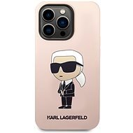 Karl Lagerfeld Liquid Silicone Ikonik NFT iPhone 15 Pro Max rózsaszín tok - Telefon tok