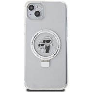 Karl Lagerfeld Ringstand Karl and Choupette iPhone 15 Plus MagSafe fehér tok - Telefon tok