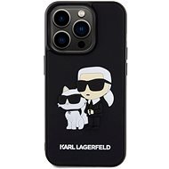 Karl Lagerfeld 3D Rubber Karl and Choupette Zadní Kryt pro iPhone 13 Pro Black - Phone Cover