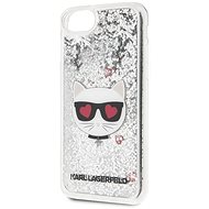 Karl Lagerfeld Heads Glitter for iPhone 8/SE 2020, Silver - Phone Cover