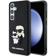 Karl Lagerfeld 3D Rubber Karl and Choupette Zadní Kryt pro Samsung Galaxy S24 Black - Phone Cover