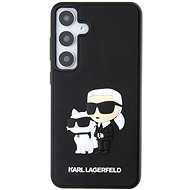 Karl Lagerfeld 3D Rubber Karl und Choupette Back Cover für Samsung Galaxy S24+ Schwarz - Handyhülle