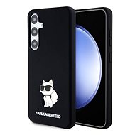 Karl Lagerfeld Liquid Silicone Choupette NFT Back Cover für Samsung Galaxy S24+ Schwarz - Handyhülle