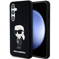 Karl Lagerfeld Liquid Silicone Ikonik NFT Zadní Kryt pro Samsung Galaxy S24 Black - Phone Cover