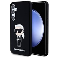 Karl Lagerfeld Liquid Silicone Ikonik NFT Back Cover für Samsung Galaxy S24+ Schwarz - Handyhülle